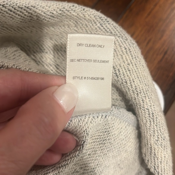 Rebecca Taylor sweatshirt. Large. Gray and white with silver metallic and lace. - Picture 8 of 8